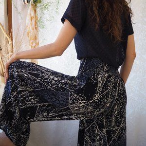 Wide Leg Printed Pants